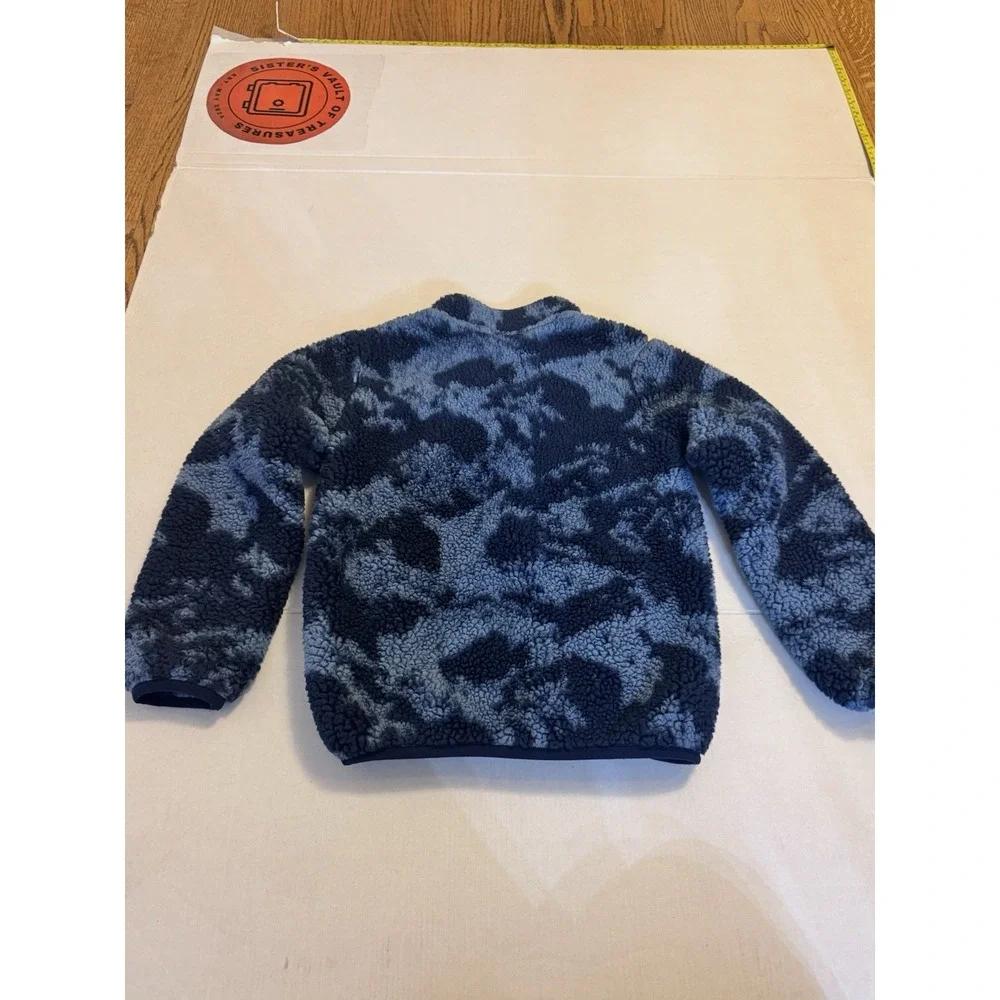 Hurley Boys Sherpa Quarter Zip Pullover blue camo Size Small‎ 6-7